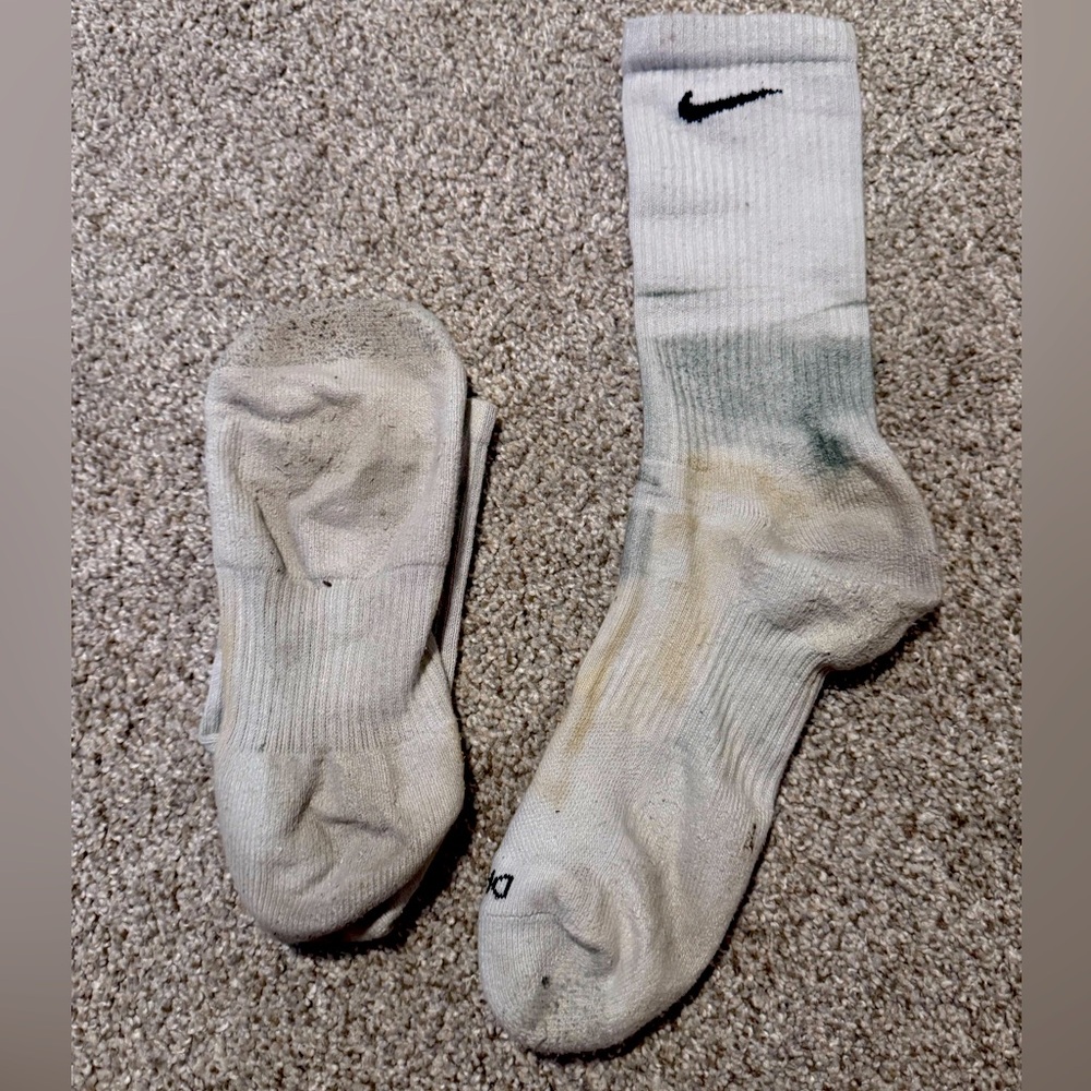 Used Nike White Crew Socks for Men